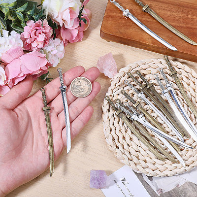 16Pcs 2 Colors Tibetan Style Big Pendants FIND-CA0010-83-1
