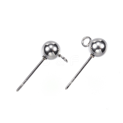 Non-Tarnish 304 Stainless Steel Stud Earring Findings STAS-F040-42-P-1