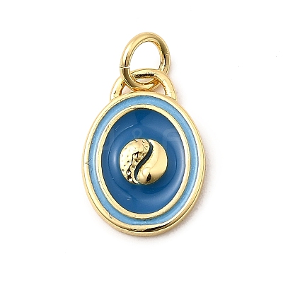 Brass Enamel Charms KK-A268-09G-01-1