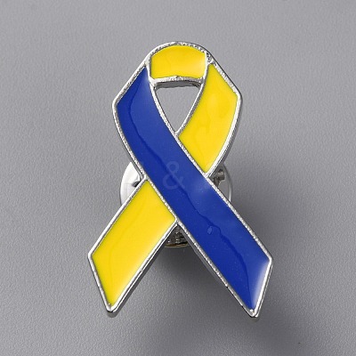 Solidarity Peace Awareness Ribbon Enamel Pins LS-JEWB-WH0022-89-1