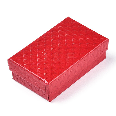 Rhombus Textured Cardboard Jewelry Boxes CBOX-T006-02D-1