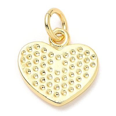 Rack Plating Brass Heart Charms KK-A185-24G-02-1