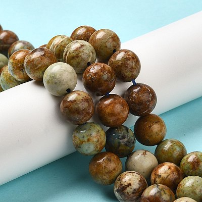 Natural Yellow Chrysocolla Beads Strands G-H298-A07-05-1
