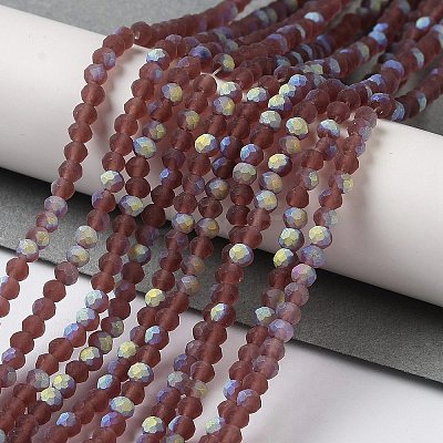 Imitation Jade Glass Beads Strands EGLA-A034-T2mm-MB13-1