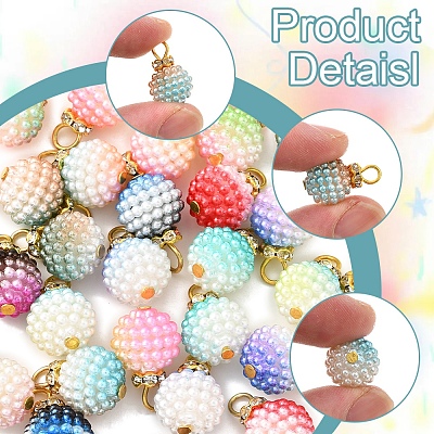 40Pcs Acrylic Pendants PALLOY-FS00035-1