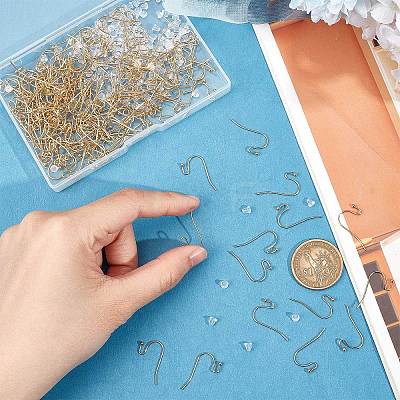 200Pcs 316 Surgical Stainless Steel Earring Hooks STAS-BBC0001-89-1