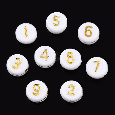 Plating Acrylic Beads X-PACR-R243-02-1