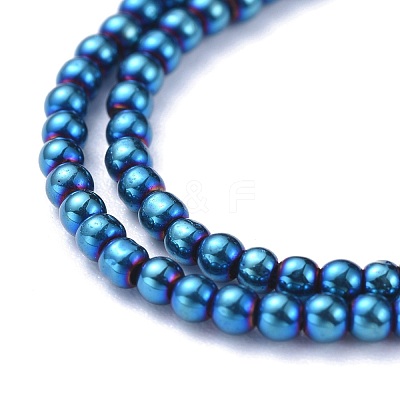 Electroplate Glass Beads Strands EGLA-K014-A-FP04-1