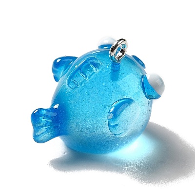 Marine Series Transparent Resin Pendants RESI-E031-02P-11-1
