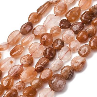 Natural Red Rabbit Fur Rutilated Quartz Beads Strands G-K395-A03-02-1