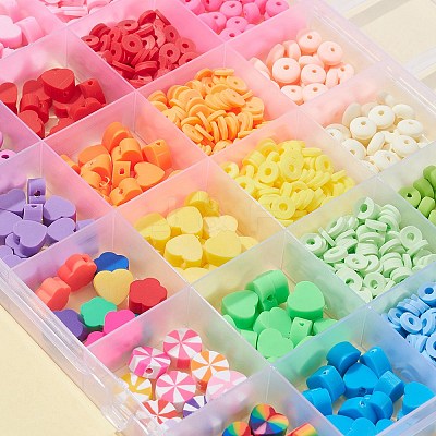 Handmade Polymer Clay Beads Strands CLAY-FS0001-09-1