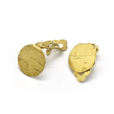 Brass Clip-on Earrings Findings KK-L184-21C-1
