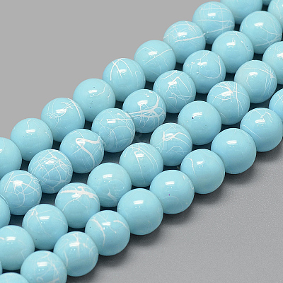 Drawbench Glass Beads Strands DGLA-S115-4mm-L22-1