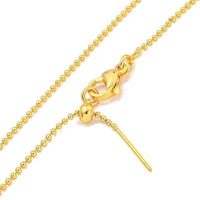 Brass Ball Chain Necklaces for Women NJEW-G084-14G-1