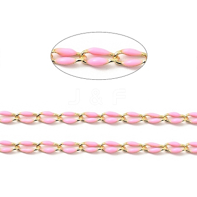 Brass Enamel Curb Chains CHC-C003-13G-05-1