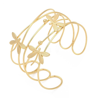 304 Stainless Steel Cuff Bangles BJEW-M082-02G-1