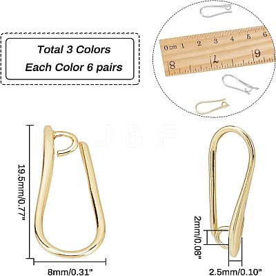 Brass Earring Hooks KK-FH0001-29-1