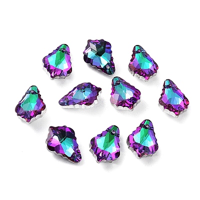 AB Color Plated Electroplate Glass Pendants EGLA-O003-06C-02-1