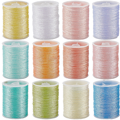 12 Rolls 12 Colors Metallic Sewing Thread OCOR-CY0002-02A-1