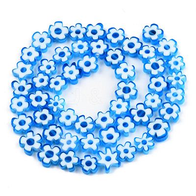Handmade Millefiori Glass Bead Strands LAMP-N029-017B-15-1