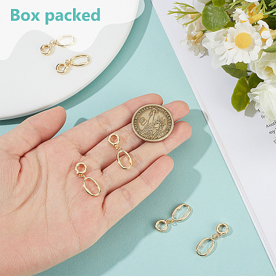 6Pcs Zinc Alloy Twister Clasps FIND-FH0016-55G-1