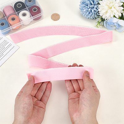 Polyester Ribbed Elastic Fabric Band DIY-WH0671-532C-1