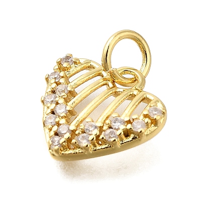 Brass Rhinestone Pendants KK-V002-03G-1
