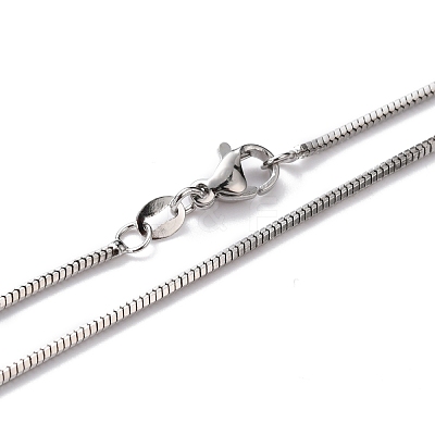 Brass Snake Chain Necklaces NJEW-I247-03P-1