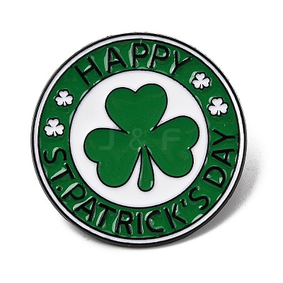 Saint Patrick's Day Alloy Enamel Brooches JEWB-D310-05EB-02-1