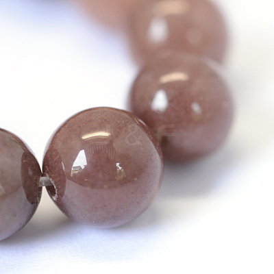Natural Purple Aventurine Round Bead Strands X-G-E334-10mm-21-1