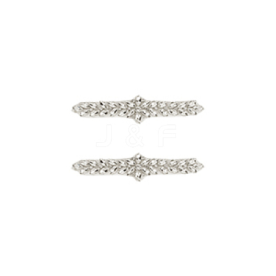 2Pcs Zinc Alloy with Rhinestone Sew on Appliques PATC-FG0002-19-1