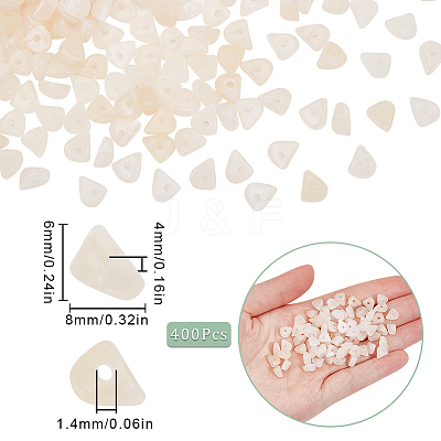 400Pcs Acrylic Beads OACR-SC0001-34-1