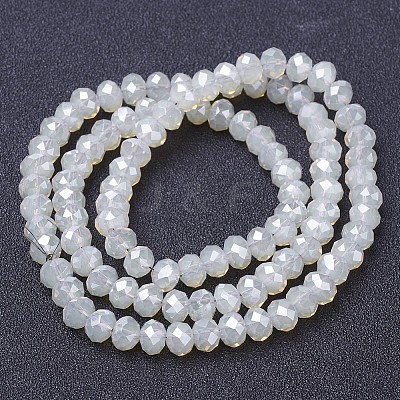 Electroplate Glass Beads Strands EGLA-A034-J4mm-Y04-1