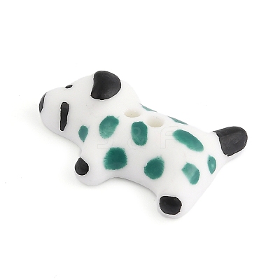 Dog Ceramic Buttons BUTT-I018-01A-01-1