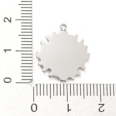 Non-Tarnish 304 Stainless Steel Pendant Cabochon Settings STAS-P333-04P-1