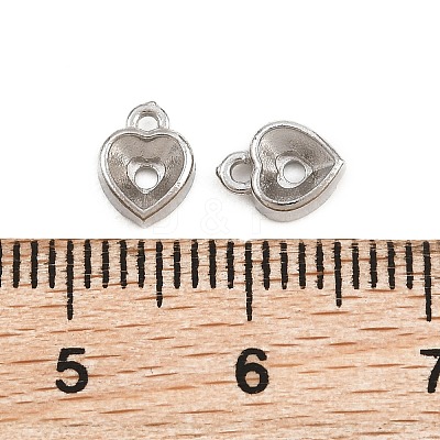 304 Stainless Steel Charm Rhinestone Settings SA-CBAC865-06C-P-1