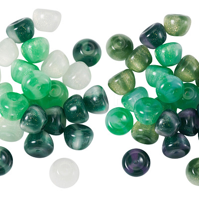 30Pcs 3 Colors Resin UV Reactive Beads RESI-TA0005-67B-1