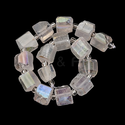 Electroplated Natural Quartz Beads Strands G-G767-02-16-1