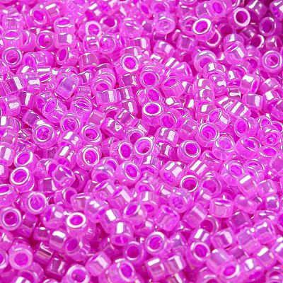 Electroplate Transparent Glass Seed Beads SEED-S042-16A-08-1