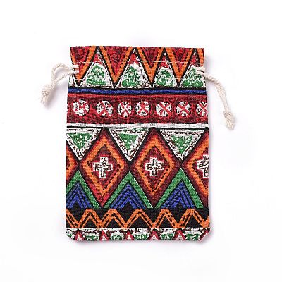 Polycotton(Polyester Cotton) Packing Pouches Drawstring Bags X-ABAG-T006-A22-1
