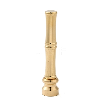 Golden Tone Brass Wax Seal Stamp Head with Bamboo Stick Shaped Handle LS-STAM-K001-05G-E-1