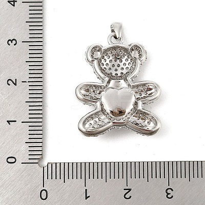 Brass Micro Pave Cubic Zirconia Pendants KK-P300-03P-02-1