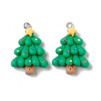 Christmas Theme Opaque Resin Pendants FIND-E025-15-1