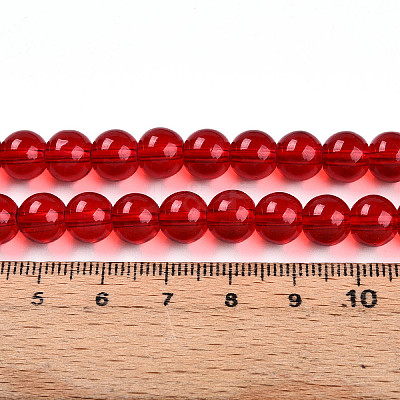 Baking Paint Transparent Glass Beads X1-DGLA-N006-8mm-10-1