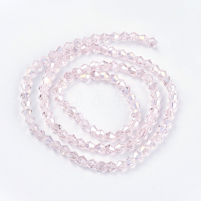 Transparent Electroplate Glass Beads Strands EGLA-A039-T2mm-B26-1