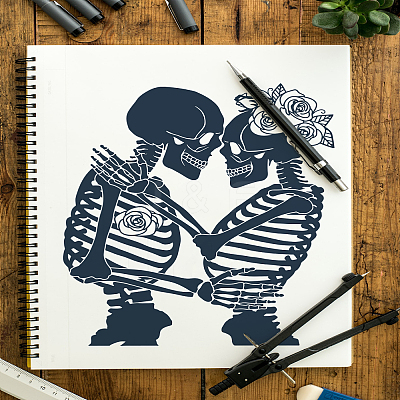 Self-Adhesive Silk Screen Printing Stencil X1-DIY-WH0338-348-1