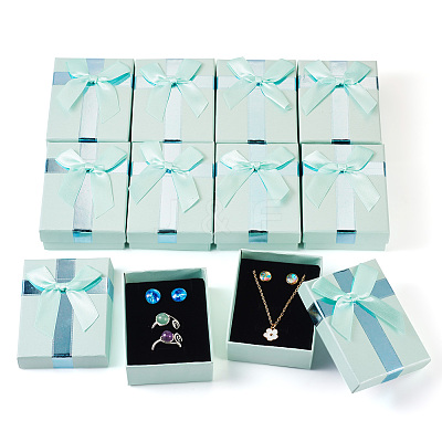 Rectangle Paper Jewelry Gift Boxes with Bowknot LS-CON-TAC0010-89A-1