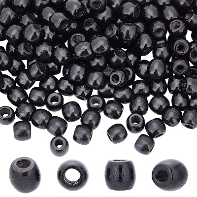 Wood European Beads WOOD-WH0030-24-1