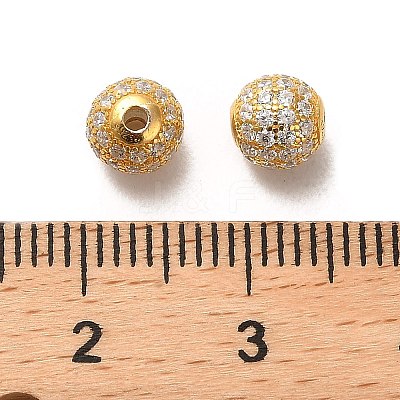 925 Sterling Silver Micro Pave Cubic Zirconia Beads STER-H110-24A-01G-1