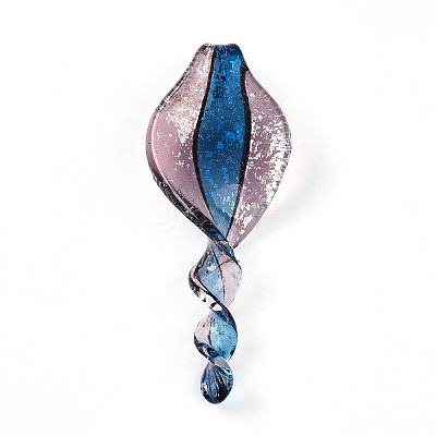 Handmade Gold Sand Lampwork Big Pendants LAMP-T023-09D-1